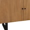 Homeroots 80in Natural Distressed Solid Wood Live Edge Credenza With Four Doors 606283 - alternate 6