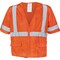 Ironwear Class 3 Hi Vis 5 Pocket Reflective Safety Vest w/ Zipper, Orange/5X-Large 1294-OZ-5XL - alternate 1