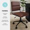 Martha Stewart Lulu Upholstered Office Chair in Saddle Brown/Oil Rubbed Bronze CH-240229-1-BR-BK-MS - alternate 4
