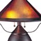Homeroots 17" Rust Metal Two Light Round Table Lamp With Amber Empire Shade 524679 - alternate 2