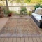 Homeroots 8' X 10' Brown And Ivory Abstract Washable Indoor Outdoor Area Rug 631086 - alternate 2
