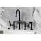 Kingston Brass Bridge Kitchen Faucet with Brass Sprayer, Matte Black KS2330TKL - alternate 4