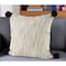 Homeroots 18" Cream And Black Abstract Wool Blend Throw Pillow Cover with Pompoms 608280 - alternate 1
