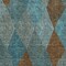 Homeroots 5' X 8' Teal Blue Aqua And Brown Argyle Washable Indoor Outdoor Area Rug 613736 - alternate 4