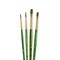 Princeton RealValue Brush Set, Camel Bristles, Short Handle Mixed Media Paintbrush, Green, 4-Piece Set, 3PK PR9110 - alternate 2