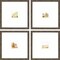 Homeroots Set Of Four Petite Sunrise Gold Framed Print Wall Art, 4PK 416362 - alternate 1