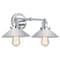 Jonathan Y July 17.5" 2-Light Industrial Farmhouse Metal Vanity Light, Chrome JYL7424A - alternate 6