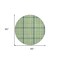 Homeroots 8' Green And Ivory Round Plaid Washable Indoor Outdoor Area Rug 601472 - alternate 3