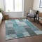 Homeroots 5' X 8' Teal Blue Aqua And Gray Striped Washable Indoor Outdoor Area Rug 581714 - alternate 6