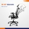 4Dock High Back Ergonomic Mesh Office Chair with Clothes Hanger, 17.7-21.7 in Height, Mesh, Black YZ102 - alternate 3