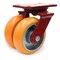 Hamilton Heavy Service Dual-Wheel Swivel Caster, 6" x 2" Ergo-Tech Polyurethane (87A) on Cast Iron Wheels S-HS2-62EMB - alternate 1
