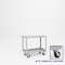 Pucel Heavy Duty Shop Truck, 36 in W x 18 in D x 33.5 in H, Two Shelves, Push Handle, Light Blue 1836-DT-2P - alternate 1