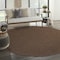 Homeroots 8' Dark Brown And Brown Round Geometric Indoor Outdoor Area Rug 552331 - alternate 7