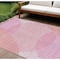 Homeroots 9' X 12' Pink Copper And Ivory Geometric Washable Indoor Outdoor Area Rug 597653 - alternate 1