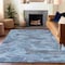 Homeroots 5' X 8' Denim Blue And Blue Abstract Washable Indoor Outdoor Area Rug 609239 - alternate 3