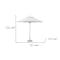 Homeroots 13ft White Polyester Round Market Patio Umbrella 491977 - alternate 3