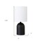Homeroots 13" Black Metal Cylinder Table Lamp With White Drum Shade 546119 - alternate 3