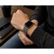 Elegani Leather Band Compatible with Apple Watch 49mm, Gray, Silver, Black, Yellow Gold, Rose Gold Buckle SVLTQR-GRY-49 - alternate 3