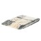 Homeroots 50" X 60" Gray And Ivory Cotton Woven Striped Throw Blanket with Fringe 518833 - alternate 1