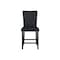 Homeroots 25" Black Wood and Velvet Counter Height Bar Chair 564780 - alternate 5