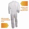 Kleenguard A30 Breathable Splash and Particle Protection Coveralls, 3X-Large, White, 21PK KCC 46006 - alternate 4