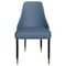 Leisuremod Allure Modern Dining Chair In Yale Blue Fabric and Oak Wood Legs AC49BU - alternate 6
