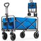 Healsmart 330LBS Collapsible Foldable Wagon Cart, Large Capacity Garden Beach Cart with All-Terrain 3A88GLCARTGARDEN330BLU - alternate 1