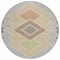Homeroots 8' Pewter Copper And Silver Round Geometric Washable Indoor Outdoor Area Rug 631923 - alternate 3