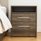 Homeroots 20" Dark Brown Wood Two Drawer Nightstand 534902 - alternate 1