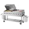 Koolmore 72 in. 10-Burner Commercial Outdoor Propane Gas Grill w/ 36 in. Roll Dome Cover and 36 in. Griddle CGKIT7-D36G36 - alternate 2