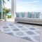 Homeroots 5' X 8' Sky Blue Ivory And Denim Blue Ikat Washable Indoor Outdoor Area Rug 589123 - alternate 6