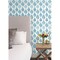 York Wallcoverings Marketplace Motif White and Blue Wallpaper MN1850 - alternate 2