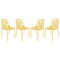 Leisuremod Modern Devon Aluminum Chair, Yellow, 4PK DC23Y4 - alternate 1