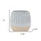 Homeroots Set of Two Beige and White Ribbed Round Porcelain Table Vase, 2PK 516252 - alternate 5