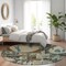 Homeroots 8' Beige Brown And Copper Round Geometric Washable Indoor Outdoor Area Rug 589370 - alternate 4