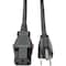Eaton Tripp Lite Series Computer Power Cord, NEMA 5-15P to Locking C13 - 10A, 125V, 18 AWG, 3 ft. P006-L03 - alternate 1