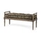 Homeroots 57in Beige And Brown Upholstered Cotton Blend Bench 376192 - alternate 4