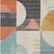 Homeroots 5' X 8' Gray Gold And Salmon Geometric Washable Indoor Outdoor Area Rug 617981 - alternate 5