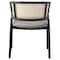 Leisuremod Ervilla Dining Chair with Stainless Steel Legs Velvet Seat and Wicker Back, Beige, 4PK EC20BG4 - alternate 4