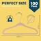 Lifemaster Pink Velvet Kids Hangers 100 Pack, 10.83" Non-Slip, Slim ABS, Swivel Hook & Notches LMVVBH100PK - alternate 6