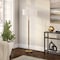 Homeroots 61" Brass Two Light Floor Lamp With White Frosted Glass Drum Shade 523571 - alternate 6