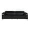 Homeroots 89" Black Italian Leather Sofa With Silver Legs 534155 - alternate 1
