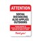 Signmission Public Safety Sign, Social Distancing Also Applies Outdoors, 14in X 10in Decal, OS-NS-D-1014-25453 OS-NS-D-1014-25453 - alternate 1