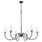Z-Lite Claudelle 6-Light Chandelier, 46 in W, Matte Black + Modern Gold 4014-46MB-MGLD - alternate 6