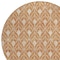 Homeroots 8' Copper And Beige Round Geometric Washable Indoor Outdoor Area Rug 596017 - alternate 4