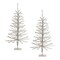 Homeroots Set Of Two Silver Tinsel Sparse Pine Christmas Trees, 2PK 633716 - alternate 1