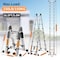 Wrightmaster 20 ft. Reach Aluminum Multi-Position Ladder with Wheels  &  2 Balance Bars, 330 lbs. Load Capacity ZROEPAM-250P - alternate 4