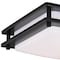 Vaxcel Horizon 12-in W LED Bronze Flush Mount Ceiling Light Fixture White Shade C0153 - alternate 4