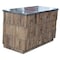 Homeroots 47in Brown Distressed Reclaimed Wood Carved Geometric Six Drawer Buffet Table 606265 - alternate 3