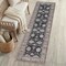 Jonathan Y Kisara Oushak Style Distressed Border Non-Slip Machine-Washable Charcoal/Beige 2ft x 8ft Runner Rug PTN101B-28 - alternate 1
